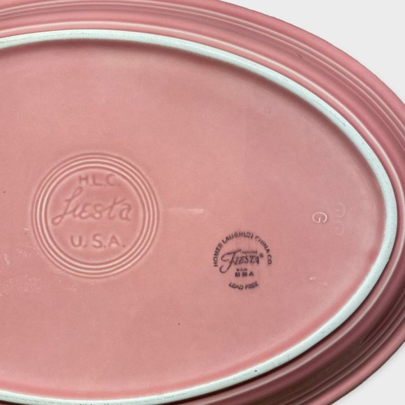 Fiestaware Dining Fiesta Ware Large Oval Pink Serving Platter